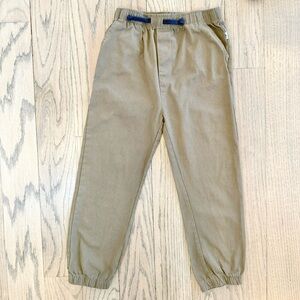 An Original Penguin Boys Khaki Elasticized Waist Jogger Pants with Pockets Sz 7Y
